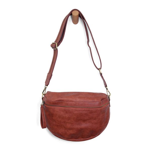 LAURA CONTRAST STRAP SLING/BELT BAG - CINNAMON