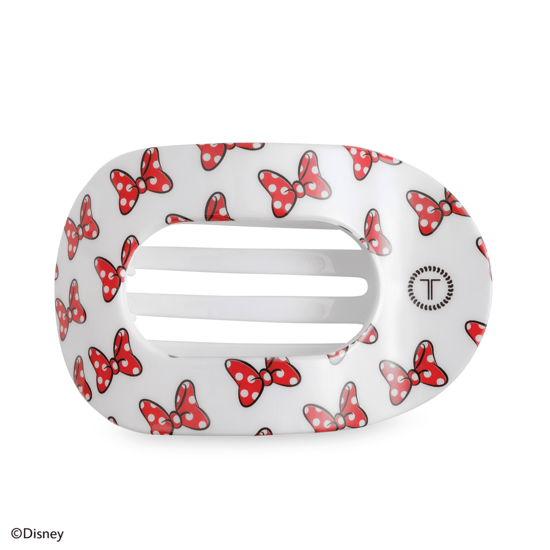 TELETIES LARGE FLAT ROUND HAIR CLIP - MINNIE MOUSE LOVES HER BOWS!