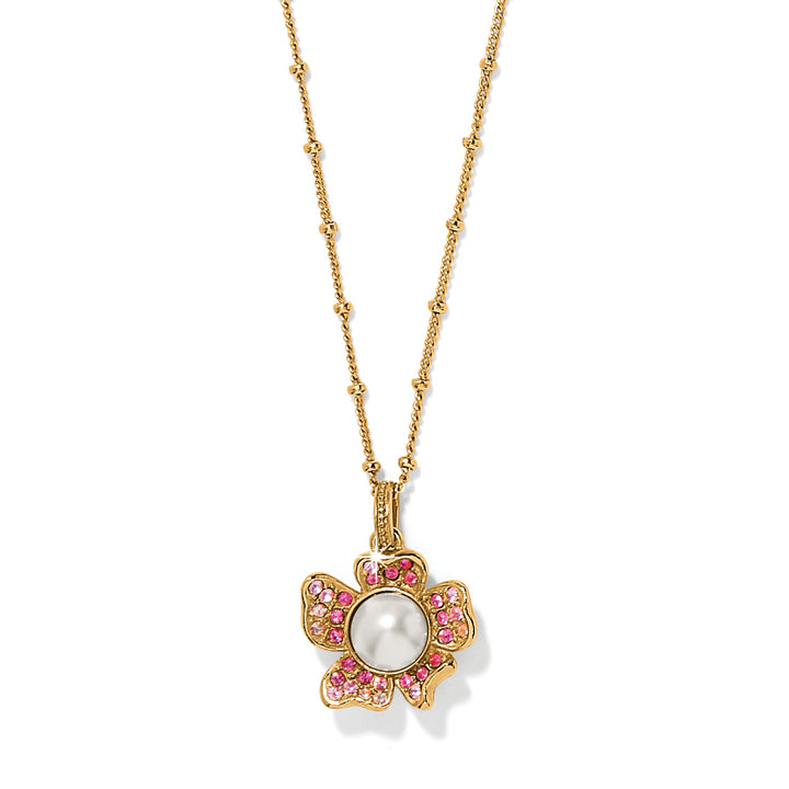 Everbloom Pearl Pink Short Necklace - Gold-Pink