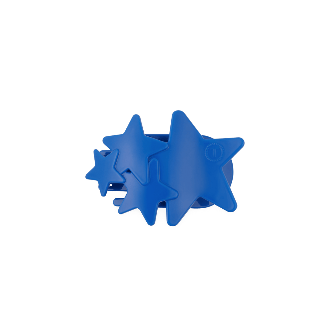 TELETIES SMALL FLAT HAIR CLIP - BLUE SHOOTING STARS
