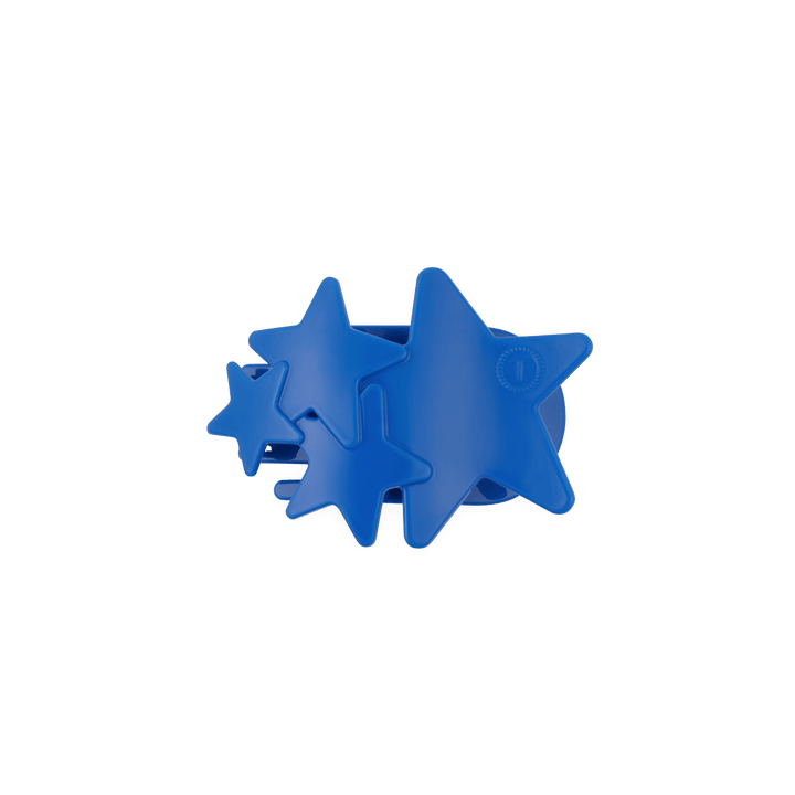 TELETIES SMALL FLAT HAIR CLIP - BLUE SHOOTING STARS