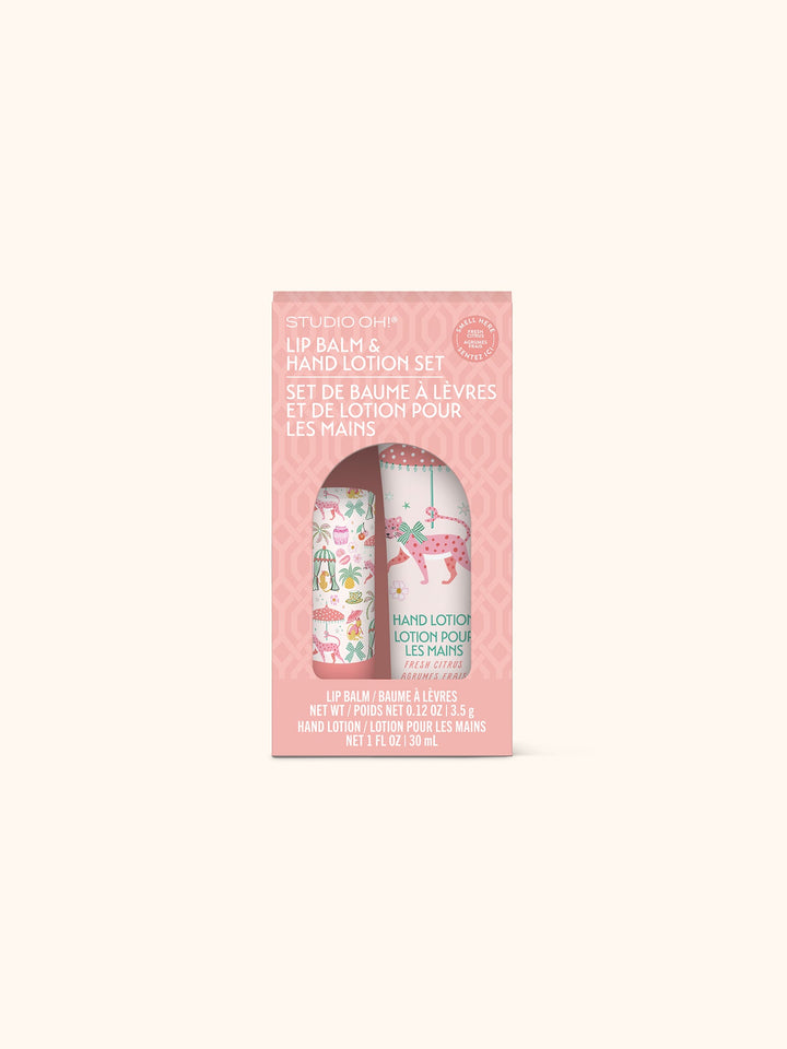 LIP BALM & HAND LOTION SET - LEOPARD ON PARADE