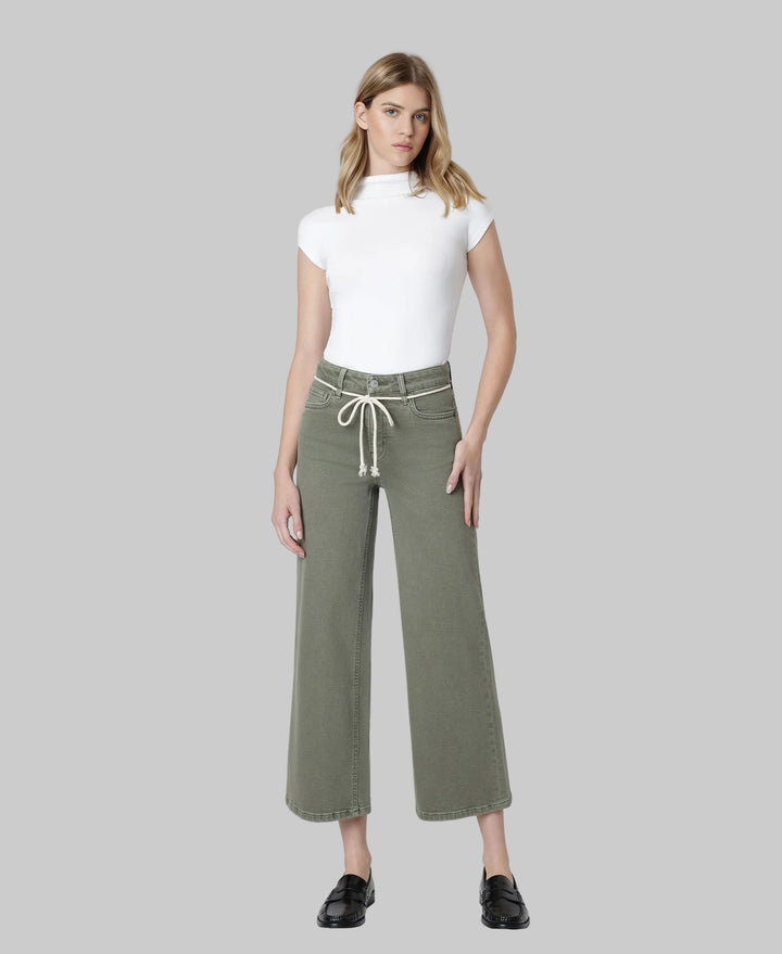 VERVET HR CROP WIDE LEG JEANS - SEA SPRAY - 27" INSEAM