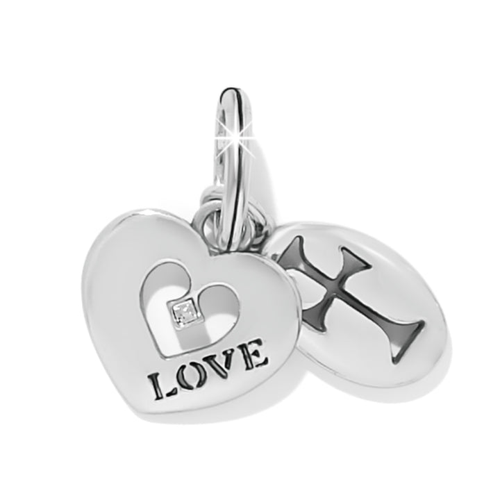 Hearts Of Faith Charm - Silver