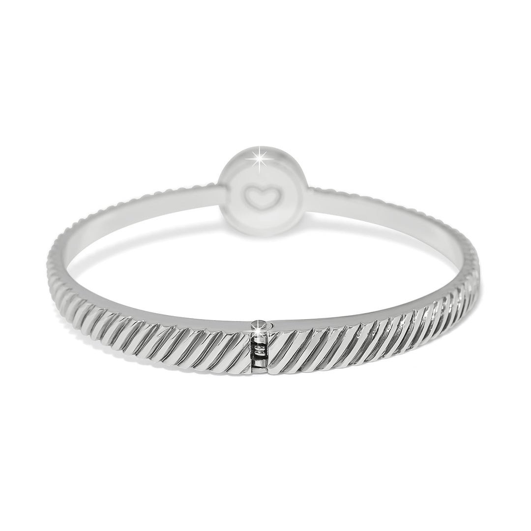 Illumina Celeste Dome Hinged Bangle - Silver