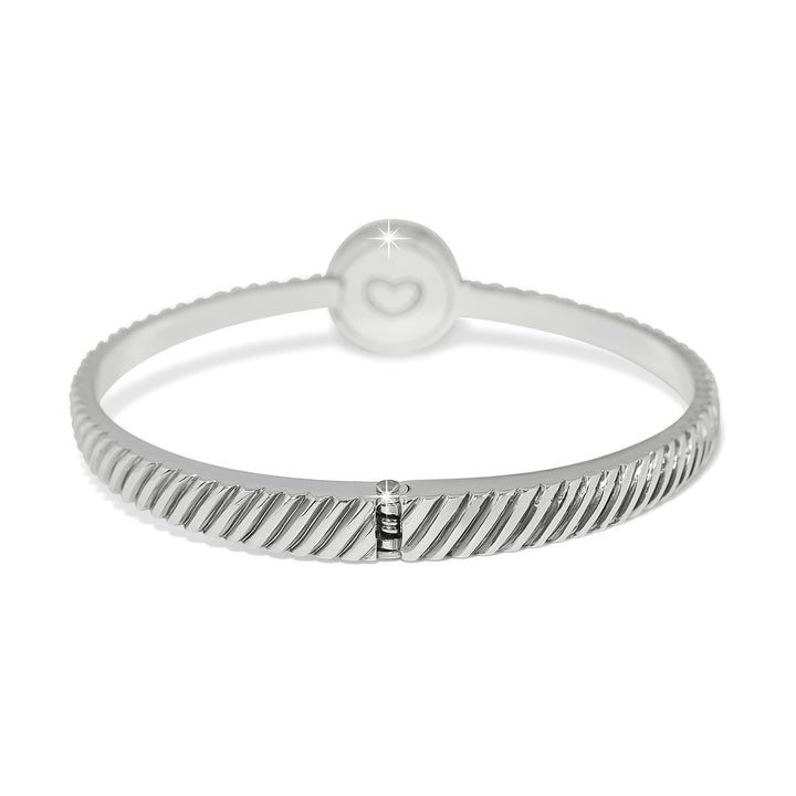 Illumina Celeste Dome Hinged Bangle - Silver