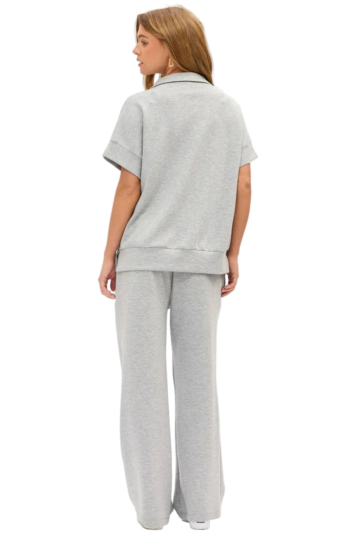 DEAR SCARLETT STRAIGHT LEG PANTS 28.5" INSEAM - HEATHER GREY