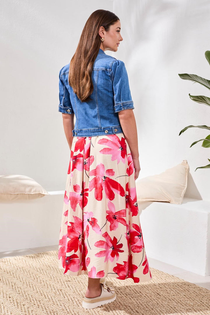 COMFORT STRETCH ELBOW SLEEVE DENIM JACKET - HARBOR