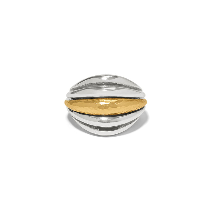 Ferrara Deco Ring - Silver-Gold - Size 7