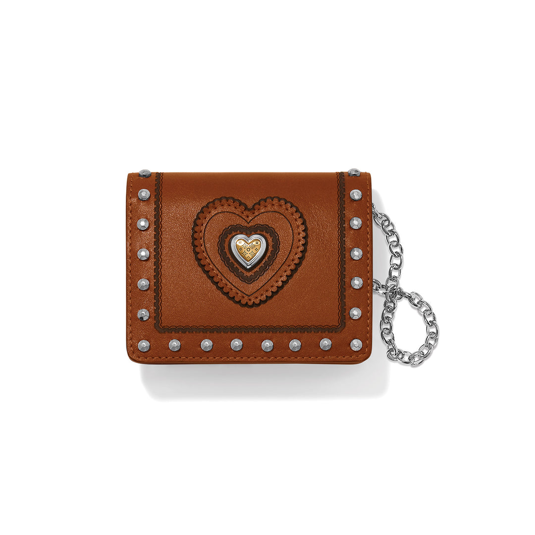 Mosaic Heart Small Wallet - Russet