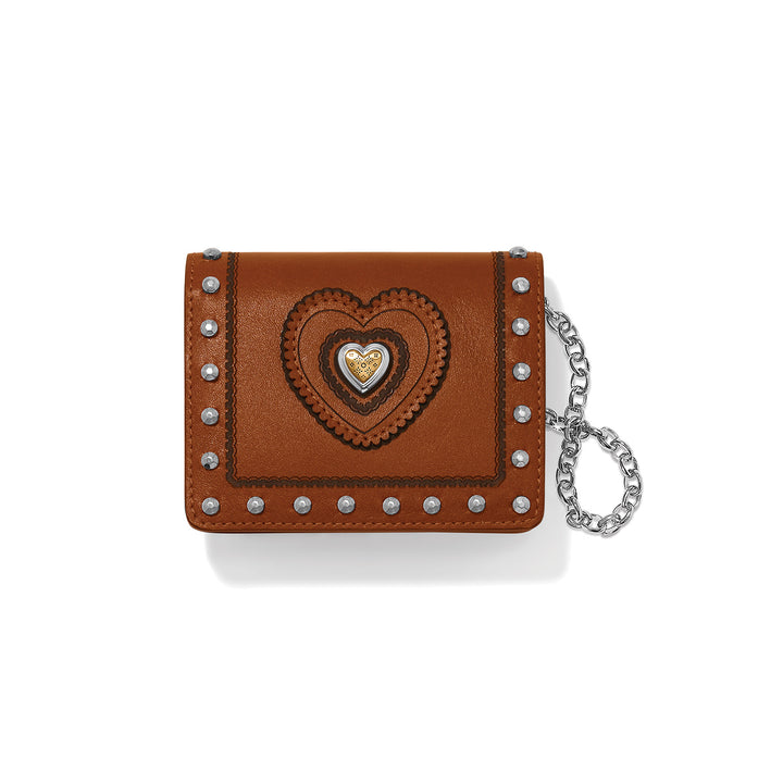 Mosaic Heart Small Wallet - Russet