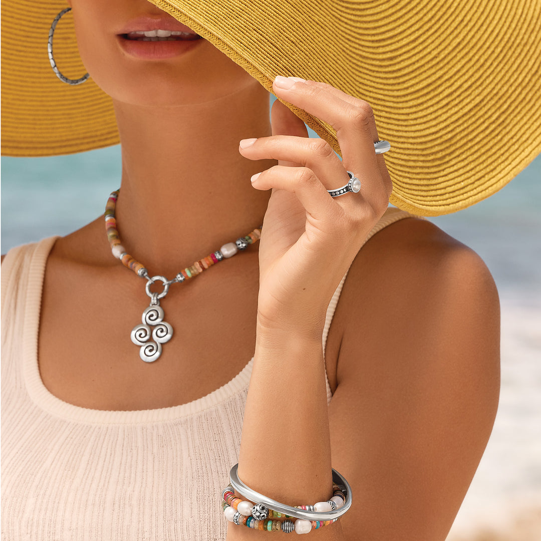 Kosmos Chroma Necklace - Silver-Multi