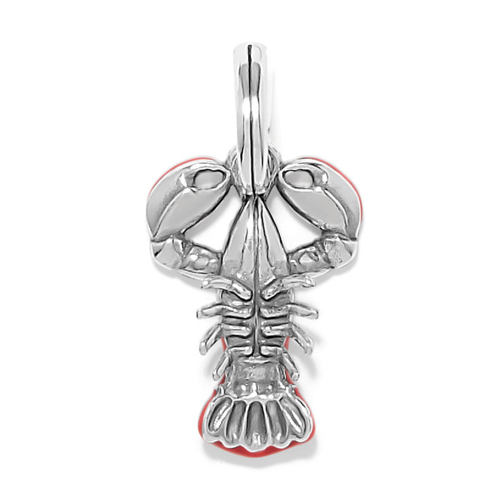 Pinch Me Lobster Charm - Silver-Red
