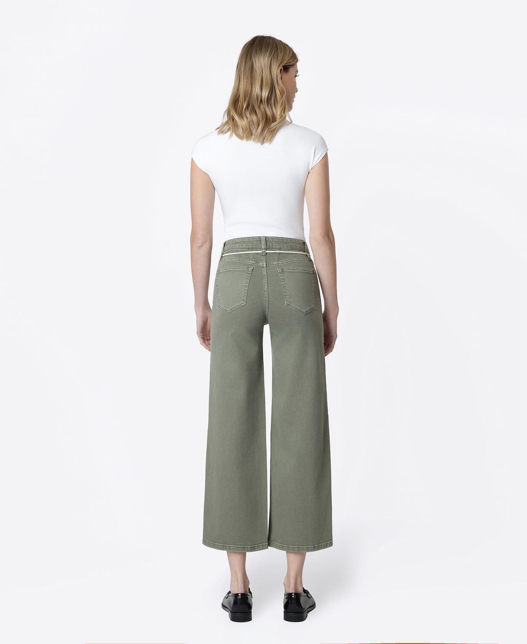 VERVET HR CROP WIDE LEG JEANS - SEA SPRAY - 27" INSEAM