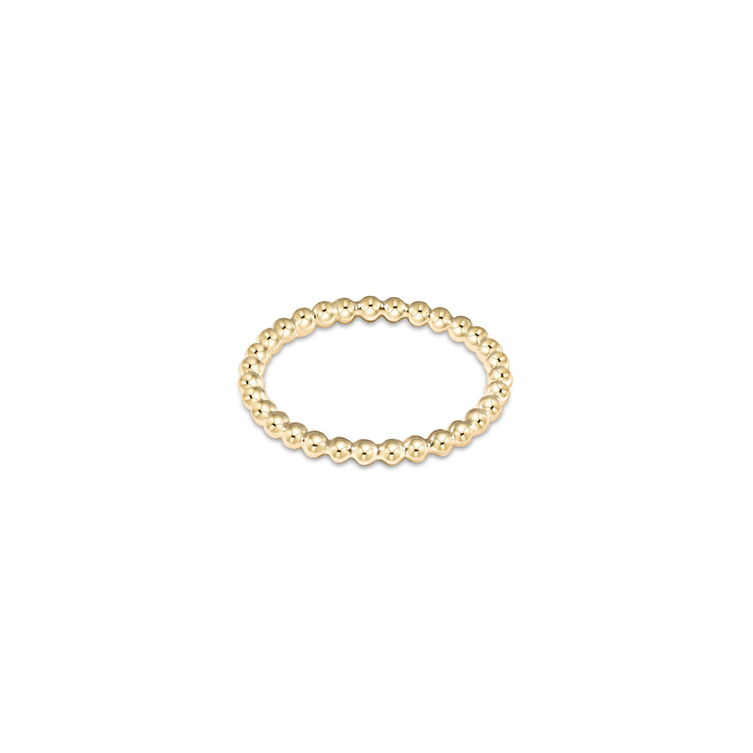 Classic Gold 1.5mm Bead Ring - Size 6