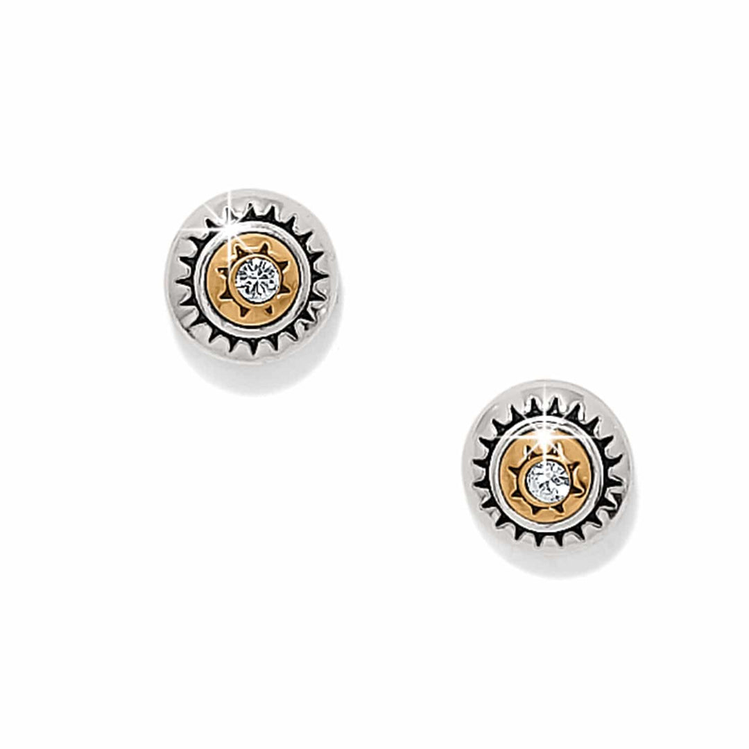 Mosaic Cerrillos Post Earrings - Silver-Gold