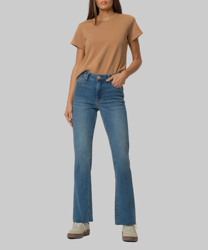 KELLY HIGH RISE FAB AB KICK FLARE INSET LEG - SENSES - 31.5" INSEAM