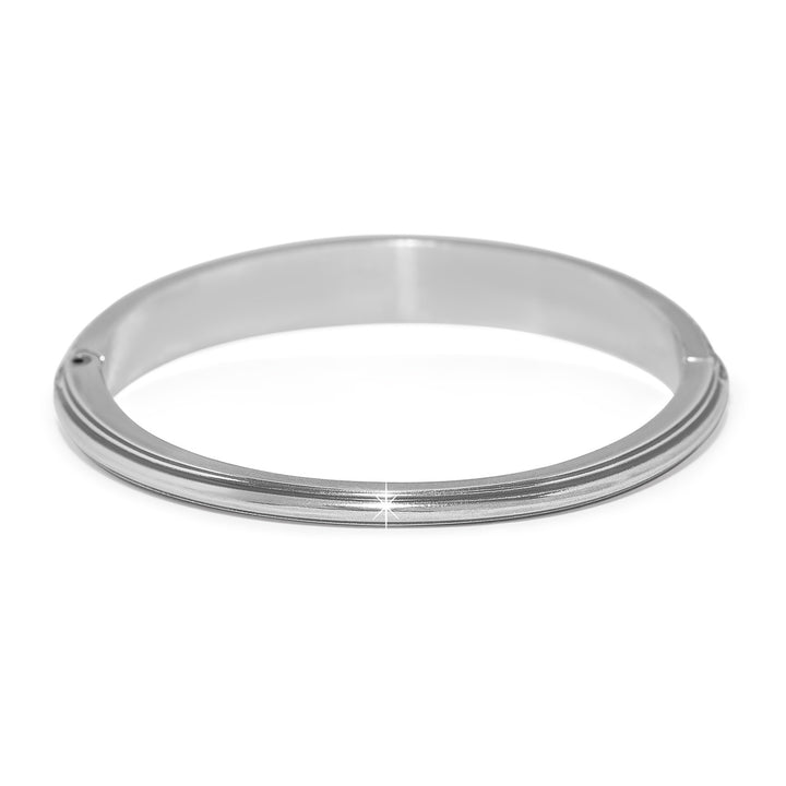 Ferrara Scala Hinged Bangle - Silver