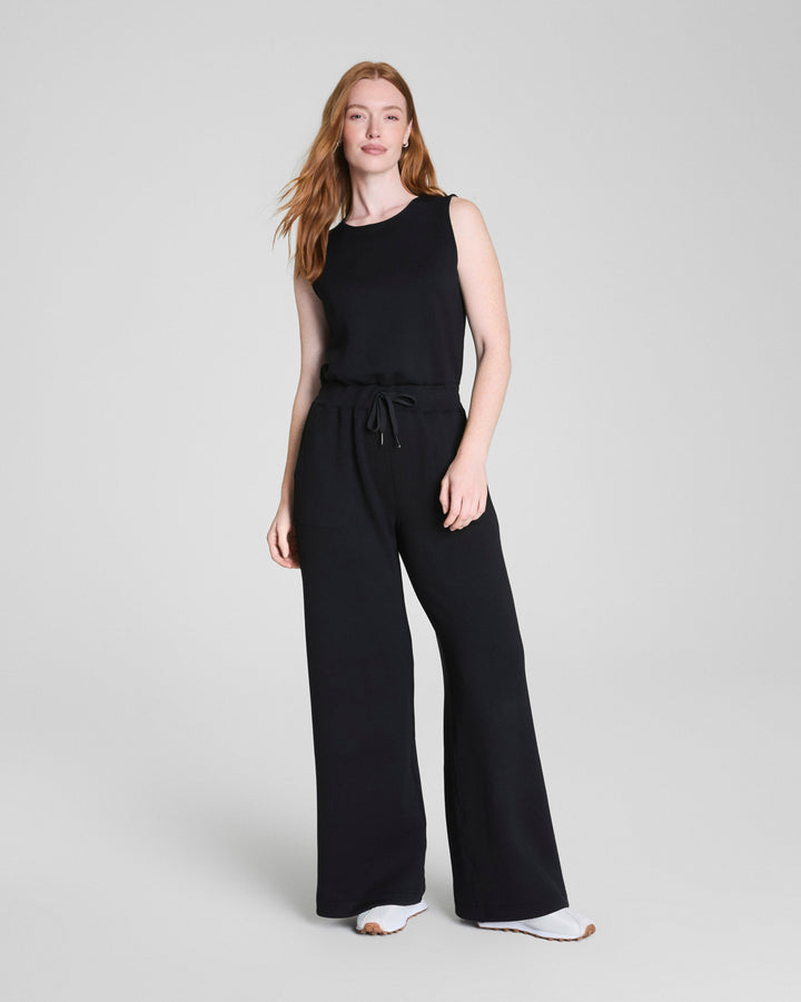 SPANX AIRESSENTIALS SLEEVELESS JUMPSUIT - VERY BLACK