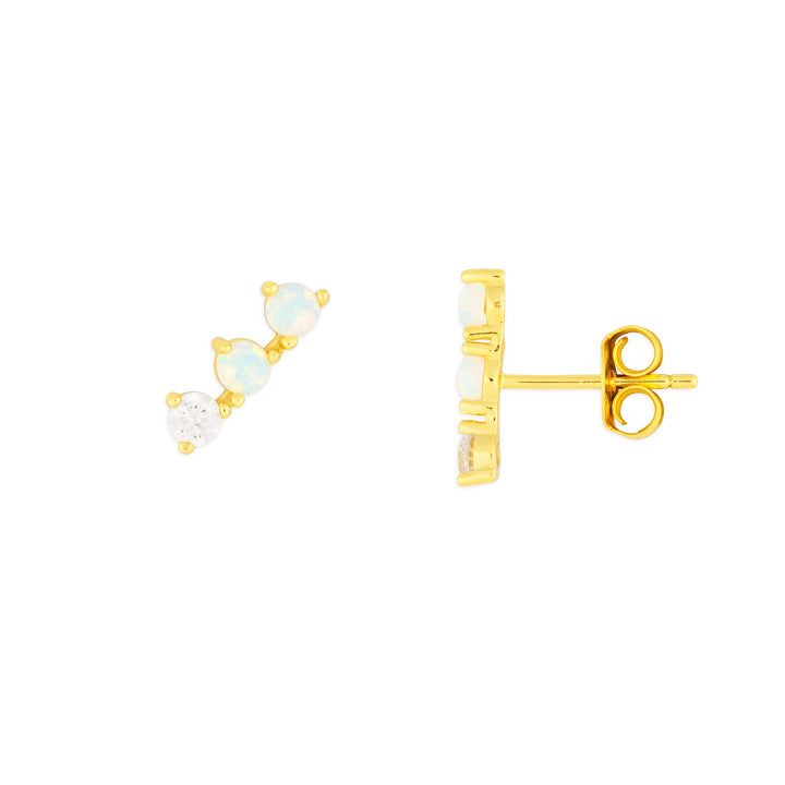OPAL CLIMBER STUDS - GOLD