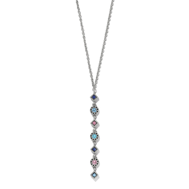 Halo Nova Drop Necklace - Silver-Multi