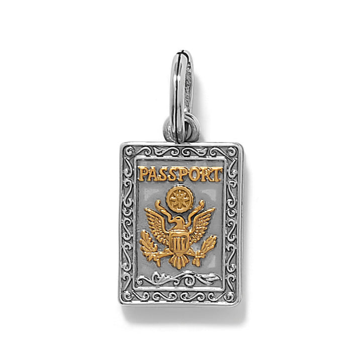 Passport Charm - Silver-Gold