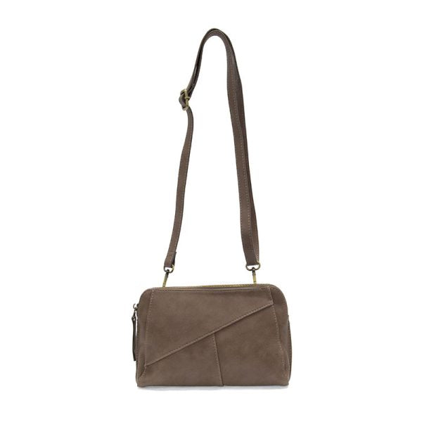 GIGI CROSSBODY W/WOVEN WRIST STRAP - TAUPE