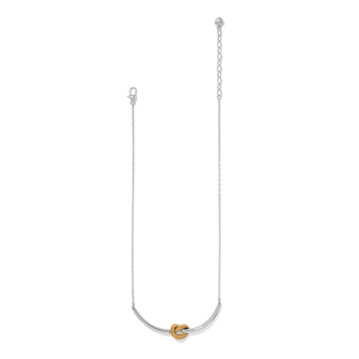 Interlok Single Knot Necklace - Silver-Gold