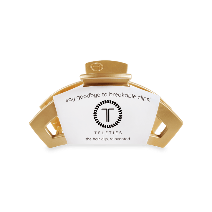 TELETIES SMALL OPEN HAIR CLIP - CHAMPAGNE TOAST