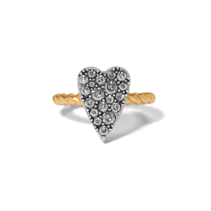 Love Messages Be Love Ring - Silver-Gold - Size 7