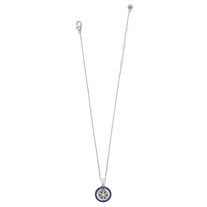 Flora Petite Necklace - Silver-Blue