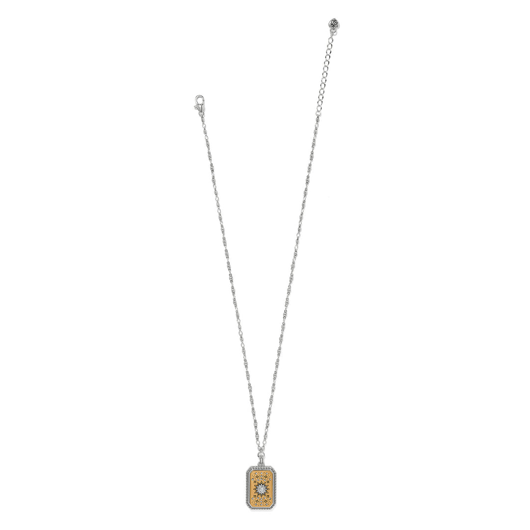 Mosaic Nova Tag Necklace - Silver-Gold