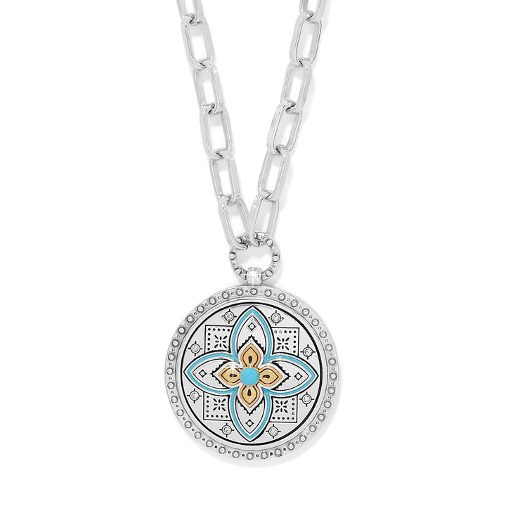 Mosaic Cerrillos Necklace - Silver-Blue