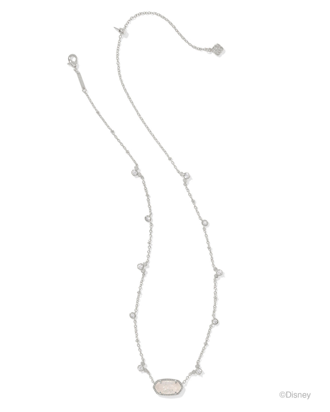 MICKEY MOUSE ELISA NECKLACE - SILVER IRIDESCENT DRUSY