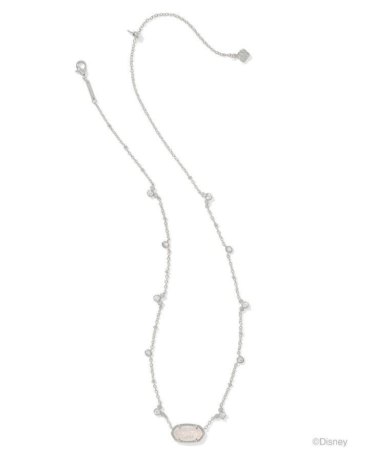 MICKEY MOUSE ELISA NECKLACE - SILVER IRIDESCENT DRUSY
