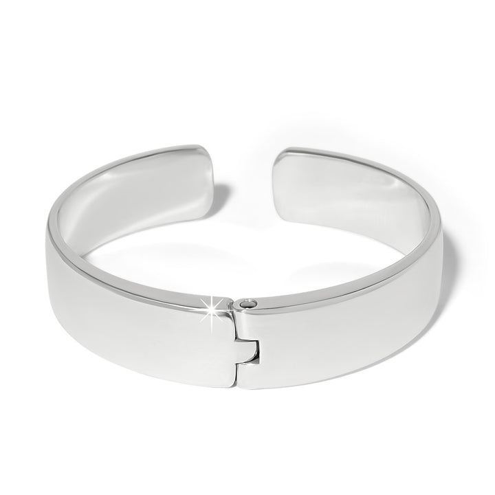 B You Hinged Bangle - Silver-Blue