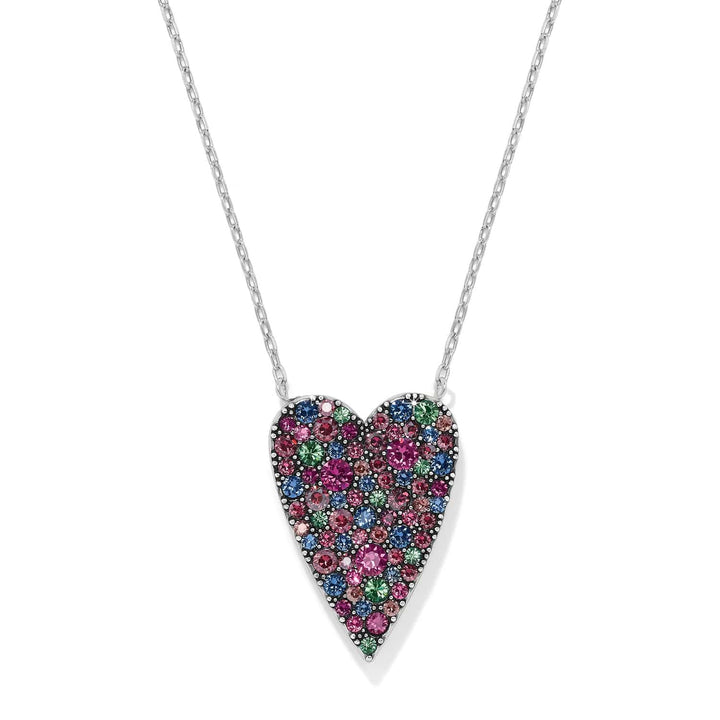 Love Messages Love Finds A Way Reversible Necklace - Silver-Red