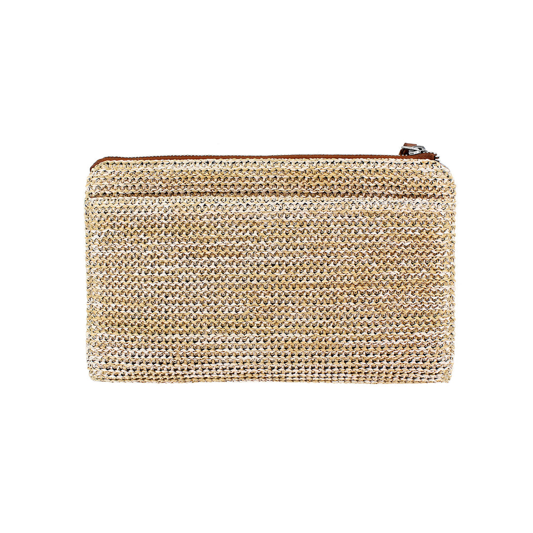 CONTEMPO STRAW POUCH - NATURAL-LUGGAGE