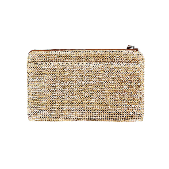 CONTEMPO STRAW POUCH - NATURAL-LUGGAGE