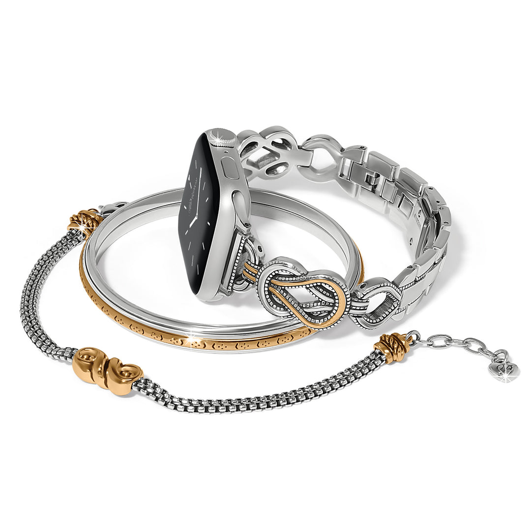 Interlok Harmony Two Tone Watch Band - Silver-Gold