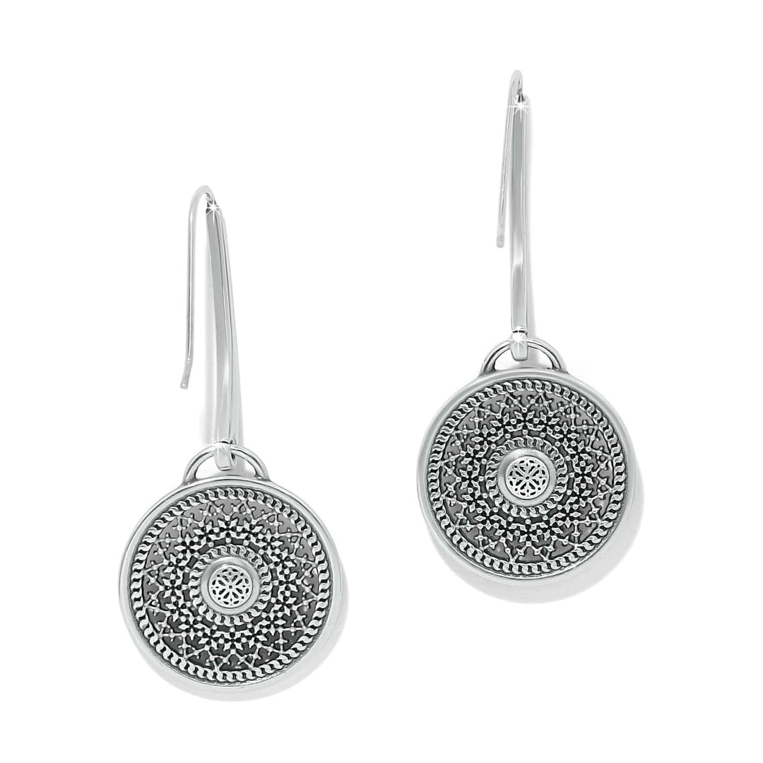 Ferrara Segreta Medallion French Wire Earrings - Silver-Gold