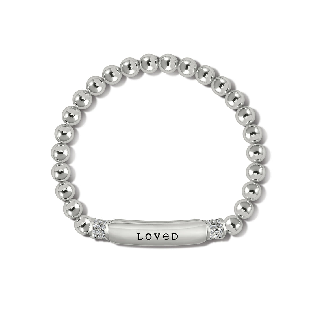 MERIDIAN PETITE LOVE STRETCH BRACELET - SILVER