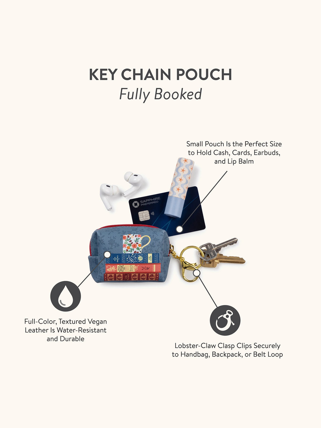 KEY CHAIN POUCH - FULLY BOOKED