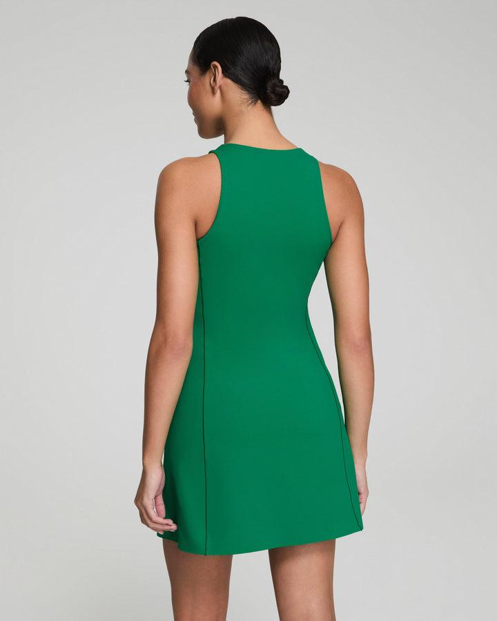 SPANXSHAPE GET MOVING ZIP FRONT DRESS - FIELD GREEN