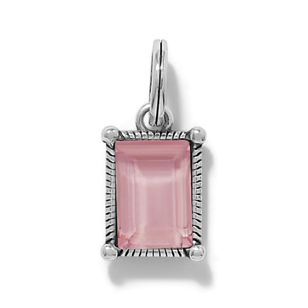 Cristela Amulet - Silver-Light Rose
