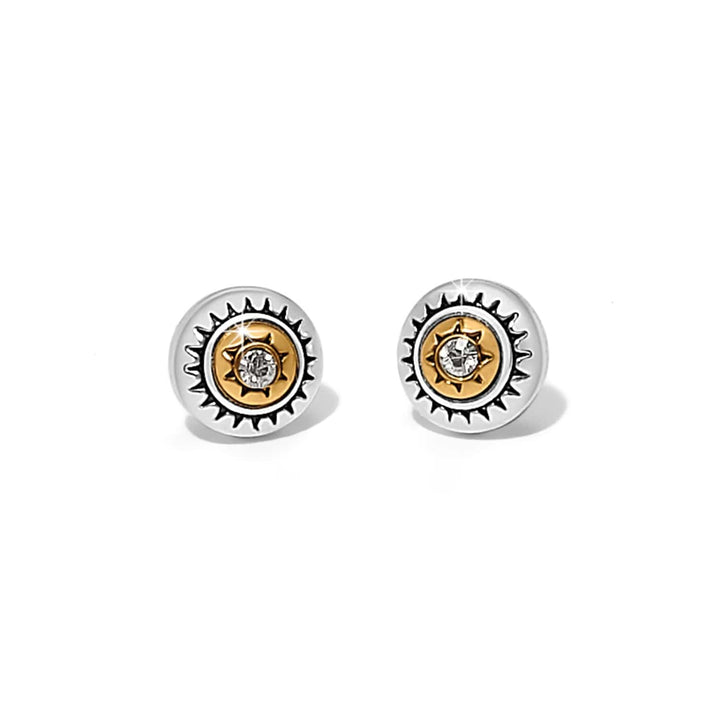 Mosaic Cerrillos Post Earrings - Silver-Gold