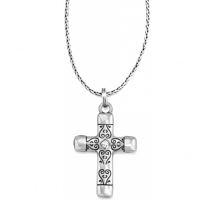 Venezia Cross Reversible Necklace - Silver-Gold