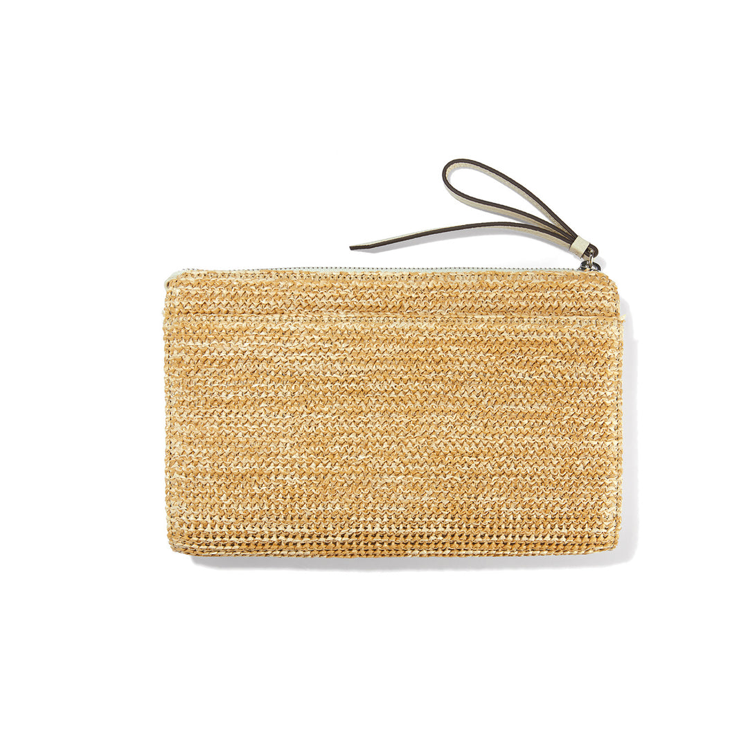 CONTEMPO STRAW POUCH - NATURAL-WHITE