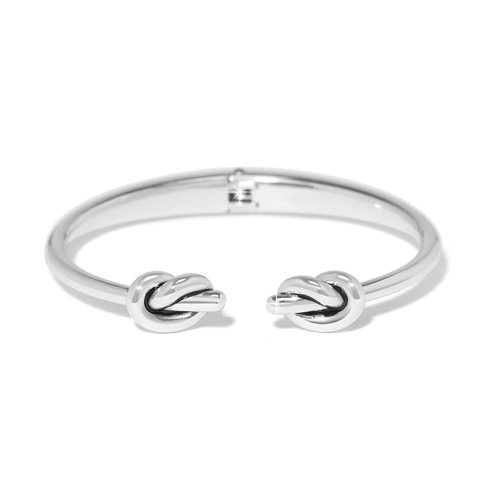Interlok Single Knot Open Hinge Bangle - Silver