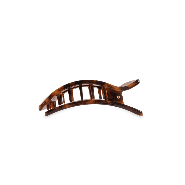 TELETIES SMALL FLAT RECTANGLE HAIR CLIP - TORTOISE